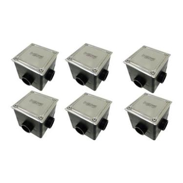 Imagem de 6 Caixa De Passagem Com Tampa Inox Sodramar