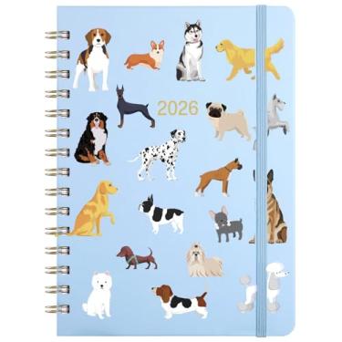 Imagem de Agenda 2026 – Agenda semanal e mensal 2026 com abas, janeiro de 2026 a dezembro de 2026, 16,5 cm x 21,6 cm, capa dura com bolso traseiro + papel grosso + faixas, encadernação de arame duplo