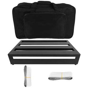 Imagem de Guitar Pedal Board Alumínio Alloy Extra Large Portátil Non Slip Surface Guitar Effect Pedalboard com Bolsa de Transporte para Músicos Profissionais Guitarristas (PB 3)