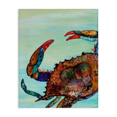 Imagem de Stupell Industries Desenho detalhado de arte de parede em tela de caranguejo de colagem por Lisa Morales, 50 x 40 cm