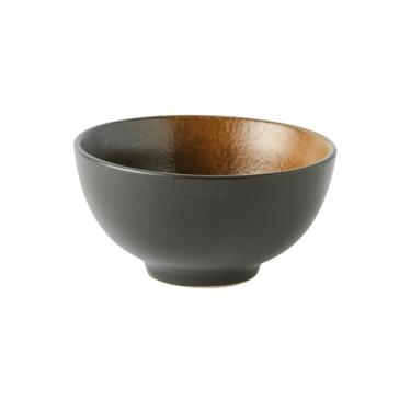 Imagem de Tigela de arroz redonda esmaltada de cerâmica grossa utensílios de mesa pequenos criativos japoneses - mola de disco de 11,4 cm