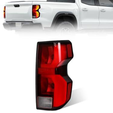 Imagem de Conjunto de luz traseira compatível com 2023-2025 Che-vy Colorado LT/Trail Boss/caminhão de trabalho halogêneo tipo lâmpada traseira de freio com chicote de fios e lâmpadas, substitui 85651743
