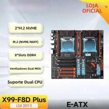 Imagem de Placa Mãe Intel X99 LGA 2011-3 HUANANZHI X99 F8D plus Suporte Para Dua