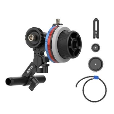Imagem de Nitze Mini Follow Focus, com Haste de 15 mm e Braçadeira de Haste, Correia de Anel de Engrenagem, 3 Engrenagens de Acionamento Reversíveis e 2 Discos de Marcação - MF15C