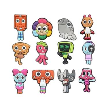 Imagem de Pingentes de crocodilo Dandy's World – Pacote com 12 acessórios de sapato de PVC para crianças e fãs | Inclui Dandy, Pebble, Vee, Astro, Poppy, Cosmo, Razzle & Dazzle, Scraps, Brightney, Boxten
