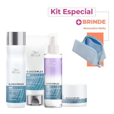 Imagem de Kit Wella Professionals BlondorPlex Hair Care Total Necessaire (5 prod