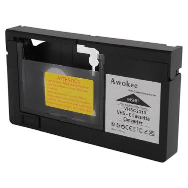 Imagem de lyrlody Adaptador de Cassete VHS-C Motorizado, Adaptador de Fita de Conversor de Cassete de Vídeo Compatível Com Fitas JVC S-VHS-C S-VHS