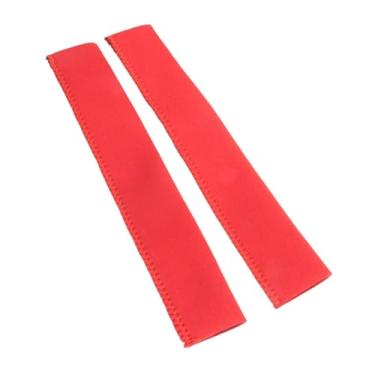 Imagem de KiBcsLic Punhos de remo para caiaque, acessórios de caiaque, capa resistente, proteção, antiderrapante, protetor de cabo de remo para caiaque de barco, Vermelho