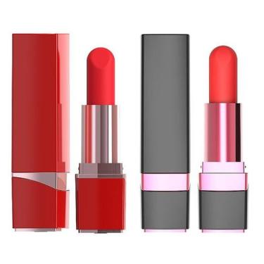 Imagem de Vibrador de Clitóris com Formato de Batom Recarregável Vermelho - Sexy