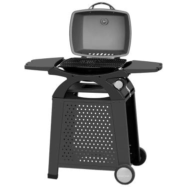 Imagem de Churrasqueira a Gás 11.500 BTU com 1 Queimador e Mesas Laterais em Aço Inoxidável, MASTER COOK, Preto