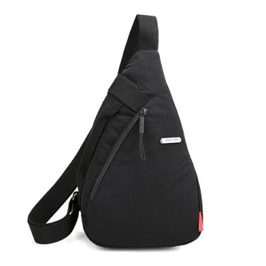 Imagem de Mochila tiracolo pequena para homens e mulheres, bolsa de peito, mochila para viagem, caminhada, caminhada, uso diário, casual