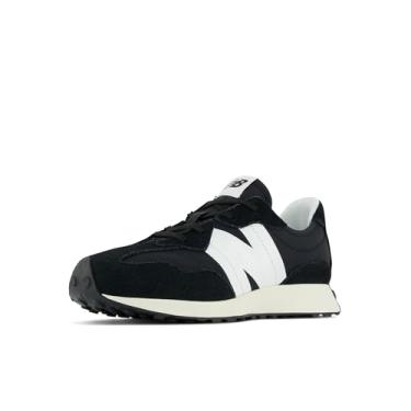 Imagem de New Balance Tênis feminino 327 (criança grande), Preto/branco, 17