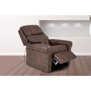 Imagem de Poltrona Reclinável C- Massagem P- Sala Mh 1216 Two Way Courano Marrom - Herval
