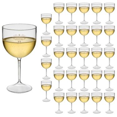 Imagem de Taça Acrílico Gin 500ml Boas Festas 30pçs (TRANSPARENTE)