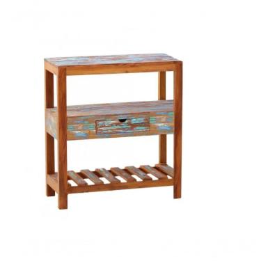 Imagem de Aparador Ilha 80 Cm Madeira Maciça Pátina C- Gaveta