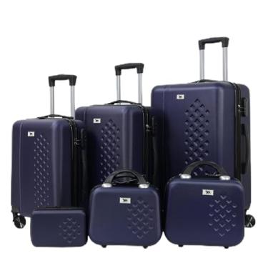 Imagem de Conjunto 6 Malas Bordo Despacho Frasqueira M2 (Azul Escuro 2)