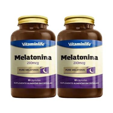Imagem de Kit 2X Melatonina 210mcg - 60 Cápsulas - VitaminLife-Masculino