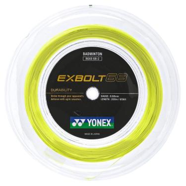 Imagem de Corda Yonex Exbolt Para Badminton 0.68mm Amarelo - Rolo com 200 Metros-Unissex