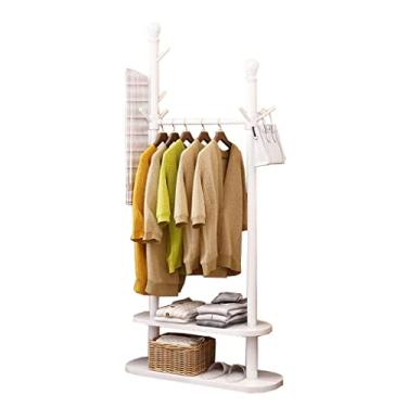 Imagem de Rack de armazenamento doméstico multifuncional nórdico criativo para sala de estar e quarto cabideiro de piso