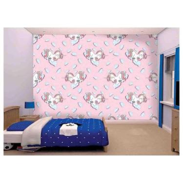 Imagem de Papel De Parede Infantil Unicórinios Rosa 3D Azs188 - Você Decora