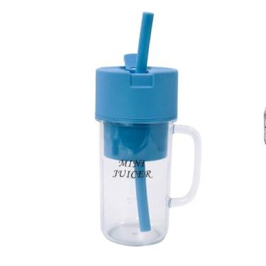 Imagem de Mini Liquidificador Portátil LL-898, 500ml, USB Recarregável, Lâminas em Aço Inoxidável, com Canudo de Silicone, 1200mAh