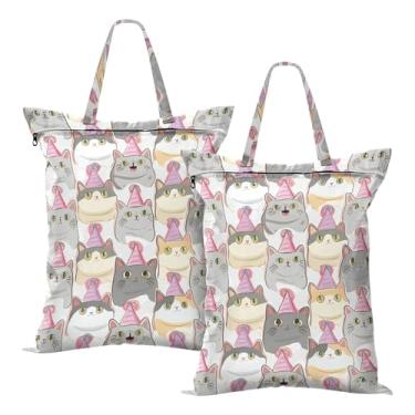 Imagem de SEHANY 2 peças de sacos grandes de lavanderia com alça, à prova d'água, bolsa de roupa para viagem e natação