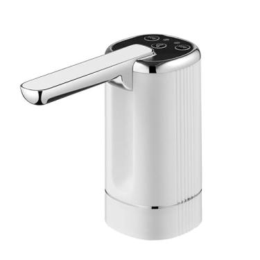 Imagem de Bomba Elétrica Dispenser De Galão Universal Com Carregamento USB Para Galão Garrafão De Água luxo Bebedouro para casa para Casa e Churrasco(Branco/prata)