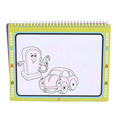 Imagem de GLOGLOW Livro de Colorir de água, Bloco de Desenho de água Reutilizável para Crianças, Brinquedo Educacional de Arte de Viagem Com 4 Temas Divertidos para Aprendizagem Pré-escolar, Brinquedos de Quebra-cabeça para Educação Infantil (transporte)