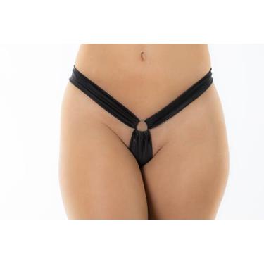 Imagem de Calcinha Fio Dental Argola Preta - Pimenta Sexy