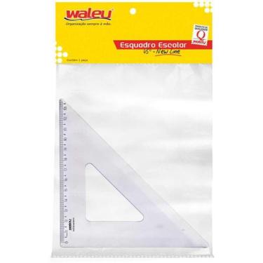 Imagem de Esquadro Poliestireno 45Graus 21Cm - Waleu