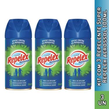Imagem de KIT COM 3 Repelente Super Repelex aerossol 100ml