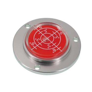 Imagem de Nível de flange de metal, nível de bolha de alta precisão de vários tamanhos, nível circular com furos de montagem (40 x 8,3 mm)