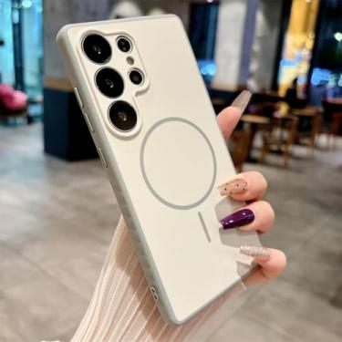 Imagem de Capa magnética para celular Samsung S24 S25 Plus S22 S23 com carregamento sem fio (para Galaxy S24+/Cinza)