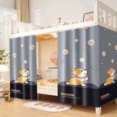 Imagem de Navhao 2 Painéis, Cortinas De Beliche Fundo, Dossel Tecido, Sombreamento Para Estudantes, Redes Solteiro