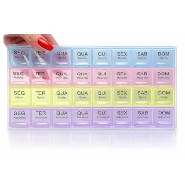 Imagem de Porta Comprimidos Semanal 7 Dias – Organizador de Remédios Diário | Compartimentos Claros para Controle de Doses | Prático e Portátil – Storeasy