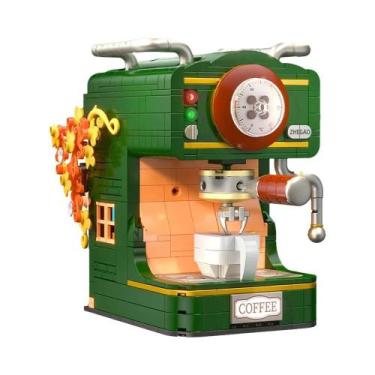 Imagem de Conjunto De Blocos De Montar Máquina De Café Vintage 618 Peças, Cafete