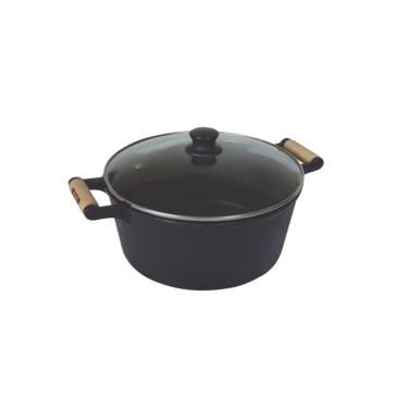 Imagem de Cacarola De Ferro Fundido 2 Alcas Tampa De Vidro - 10,8 Lt