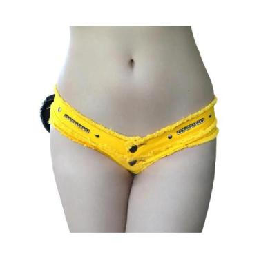 Imagem de Shorts Jeans Femininos De Cintura Baixa E Ajuste Justo, Mini Sexy Para