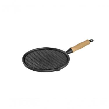 Imagem de Bifeteira Chapa Ferro Fundido Redonda Estriada 26 Cm