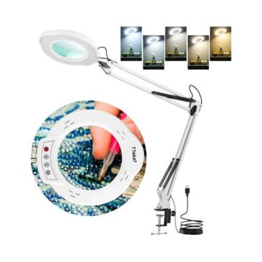 Imagem de Lupa Iluminada USB 72LED 8X 10X Para Soldagem, Reparos, Cuidados Com a