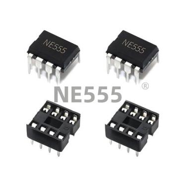 Imagem de 20 Peças NE555 NE555P 555 Circuito Integrado Oscilador Programável Com