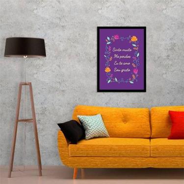 Imagem de Quadro Decorativo Ho’Oponopono Te Amo Roxo