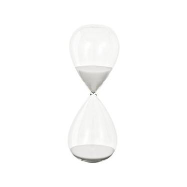Imagem de Ampulheta de Vidro 15 Minutos Mart 9604 - 16cm, Branco, 15 Minutos