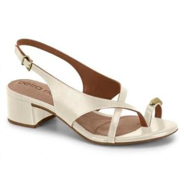 Imagem de Sandália de Dedo Feminina Beira Rio Salto Grosso Bloco Fivela Confortável Original-Feminino