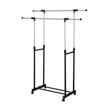 Imagem de Cabideiro Arara De Roupas Duplo Extensível Regulagem Altura - TULLS UT