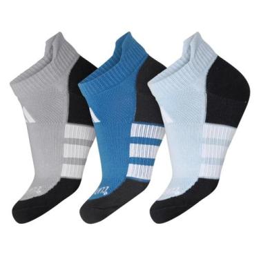 Imagem de Meia Adidas Performance Climacool Com 3 Pares - Azul Cinza e Azul Clar