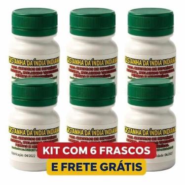 Imagem de Kit 6 Frascos de Castanha da Índia Indiana - Suplemento Alimentar Natu