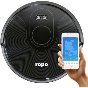 Imagem de Ropo Glass 3 - Aspirador de Pó Robô, Automático 3 em 1 Varre, Aspira, 