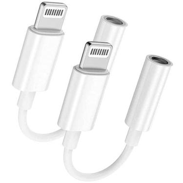Imagem de Pacote com 2 adaptadores de fone de ouvido Lightning para 3,5 mm para 