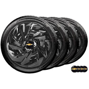 Imagem de Jogo Calota Nitro Preta Aro 14 Gm Corsa Celta Montana Cobalt - Elitte